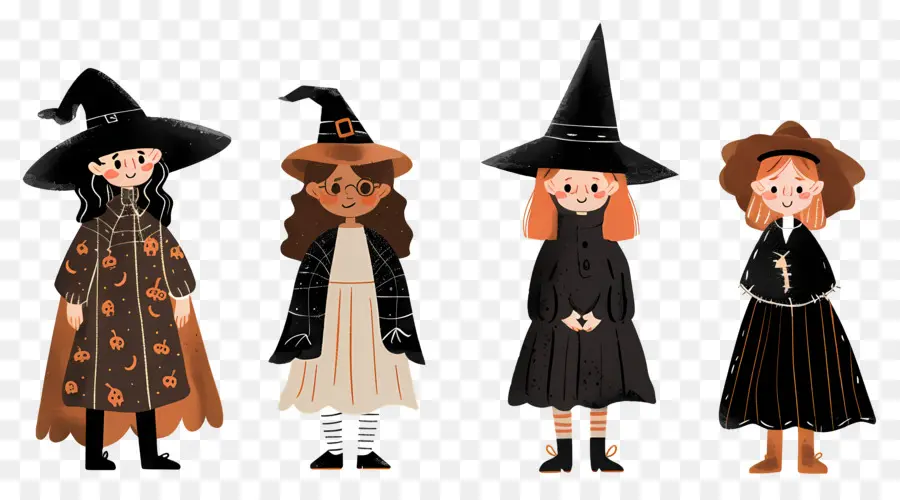 Enfants D'halloween，Enfants En Costumes D'halloween PNG