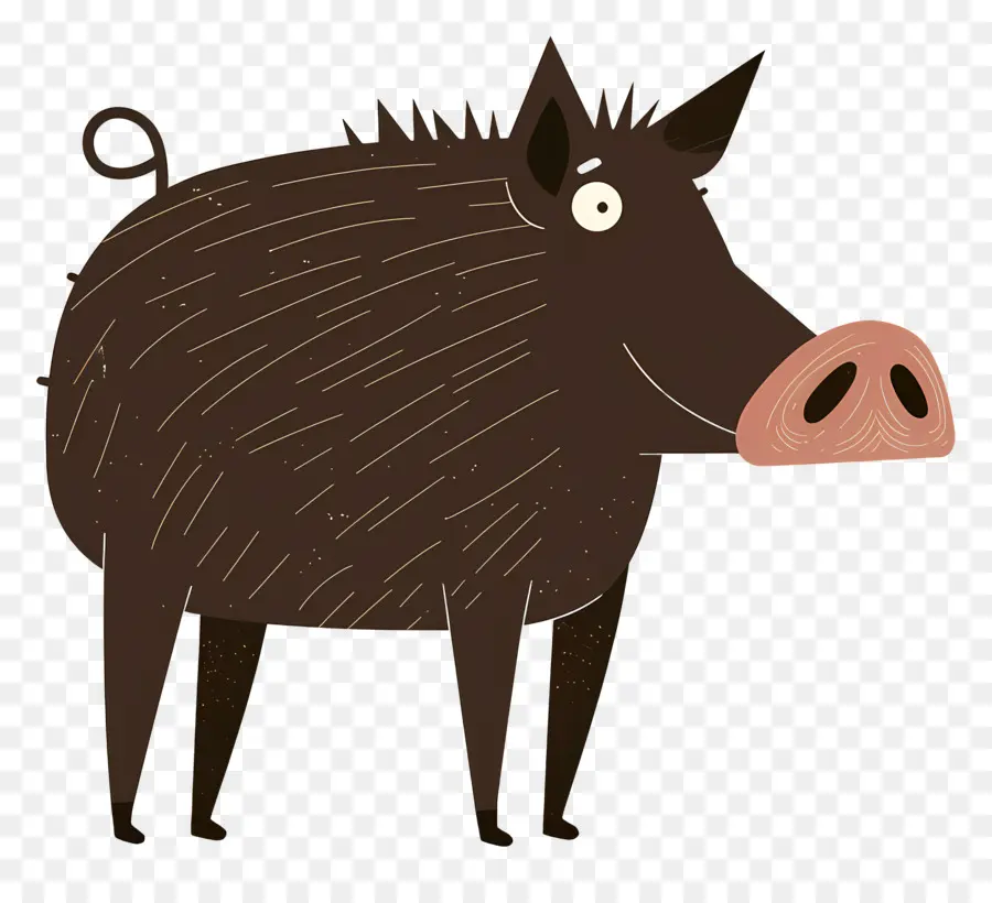 Sanglier Mignon，Cochon Noir PNG