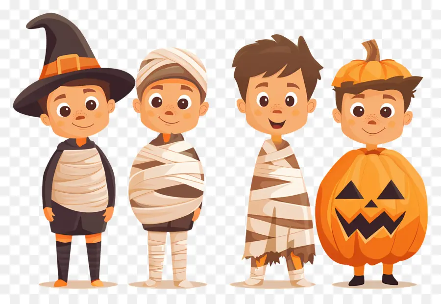 Enfants D'halloween，Déguisements D'halloween PNG