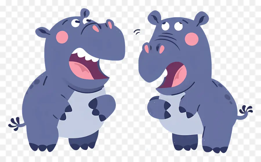 Hippopotame Mignon，Hippopotames De Dessin Animé PNG