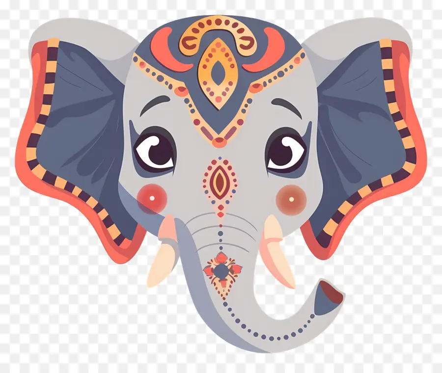 Éléphant Indien，Éléphant Décoratif PNG