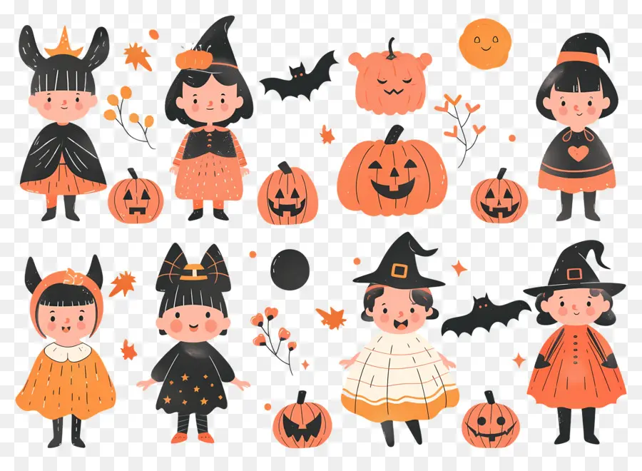 Enfants D'halloween，Déguisements D'halloween PNG