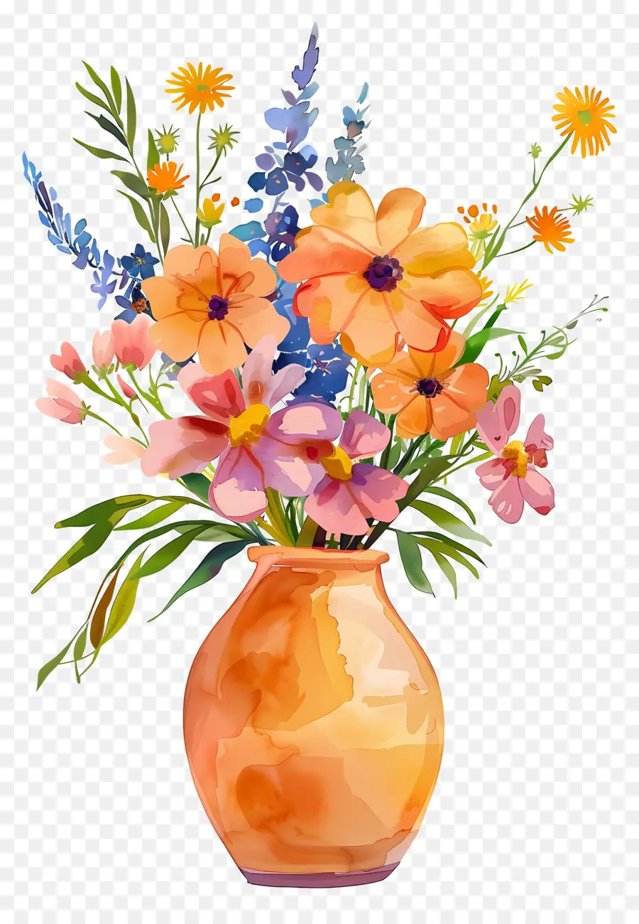 Fleurs Dans Un Vase，Bouquet De Fleurs PNG