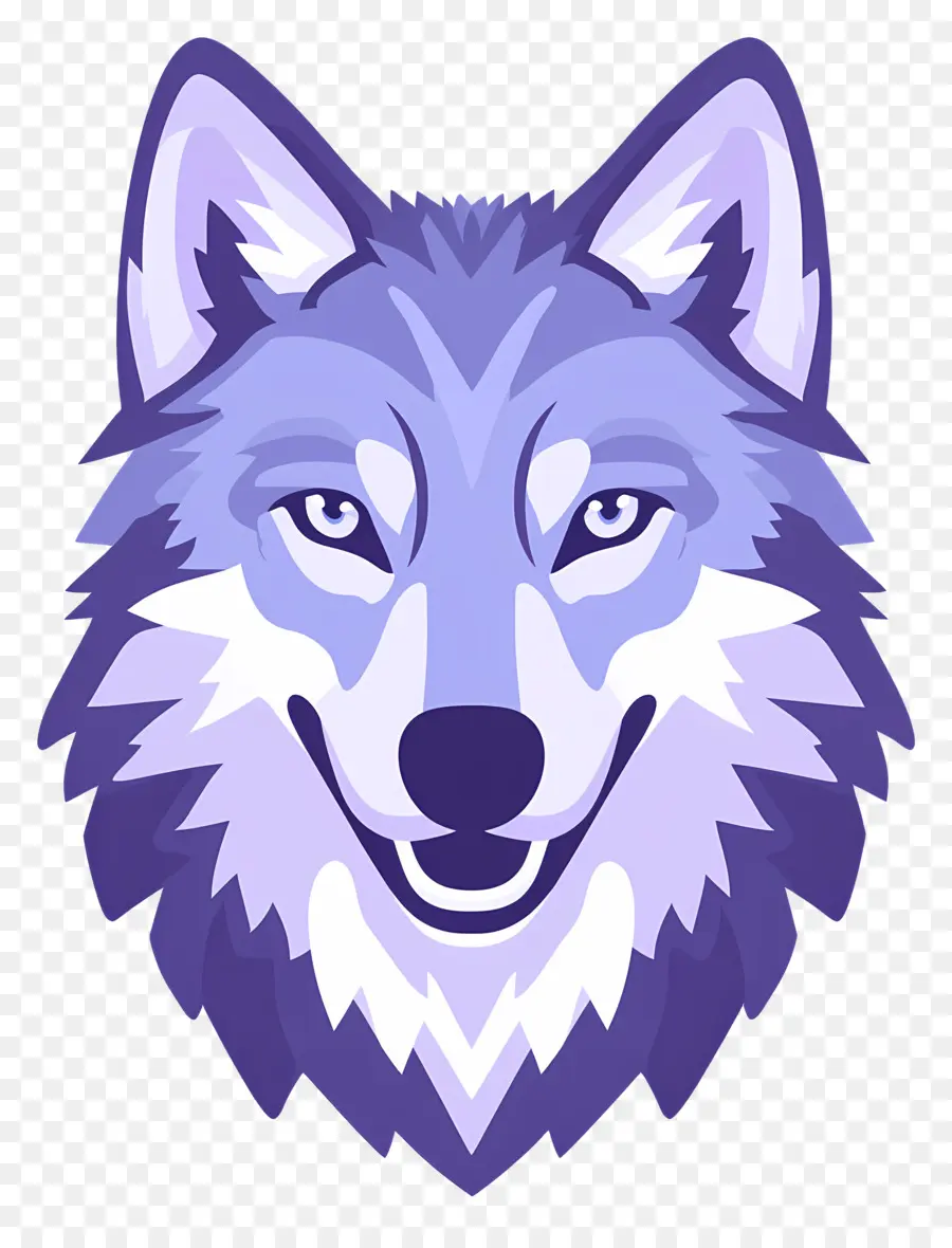 Tête De Loup，Loup De Dessin Animé Bleu PNG