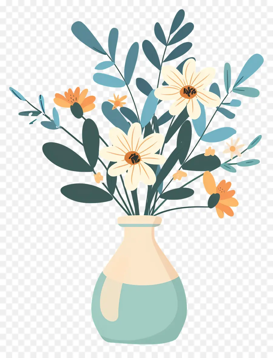 Fleurs Dans Un Vase，Décoratif PNG