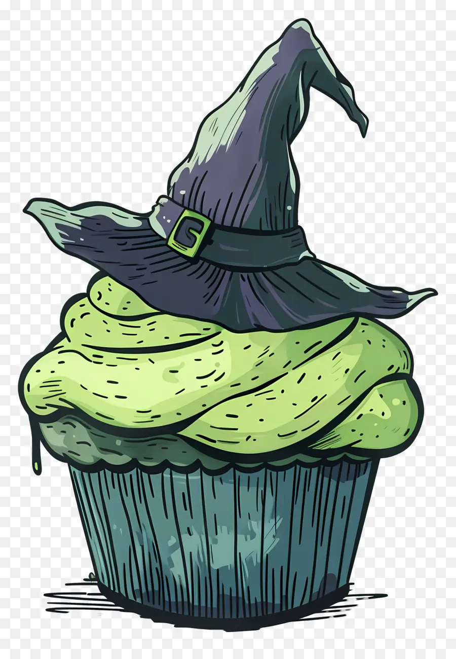 Petit Gâteau D'halloween，Petit Gâteau De Sorcière PNG