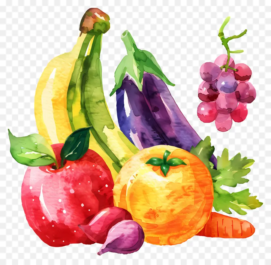 Fruits Et Légumes，Coloré PNG