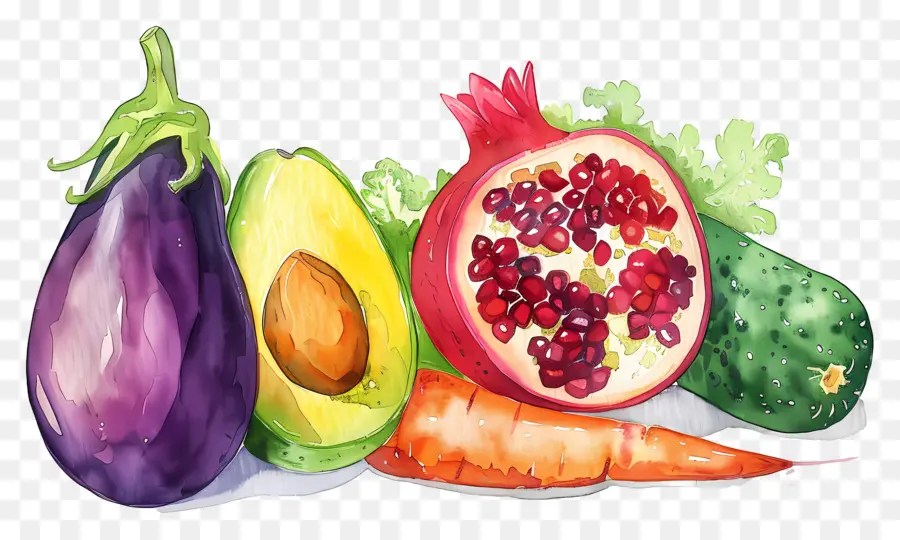 Fruits Et Légumes，En Bonne Santé PNG