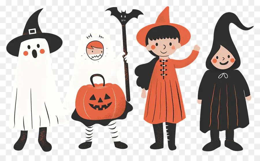 Enfants D'halloween，Déguisements D'halloween PNG