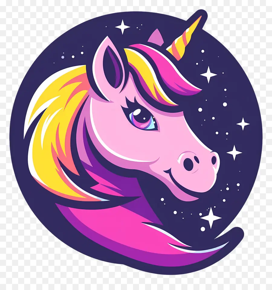 Tête De Licorne，Licorne De Dessin Animé PNG