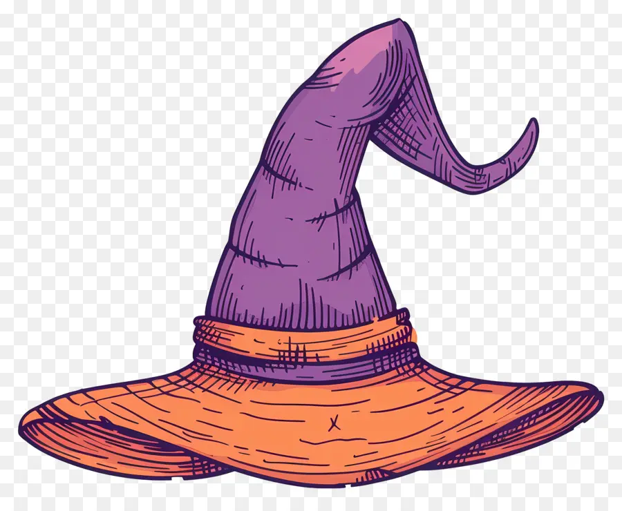 Casquette D'halloween，Chapeau De Sorcière Violet PNG