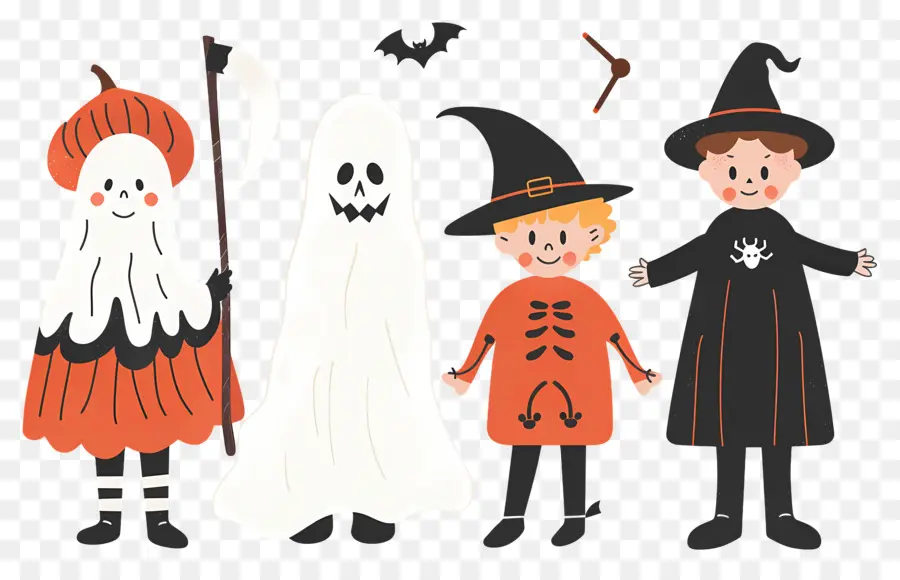 Enfants D'halloween，Déguisements D'halloween PNG