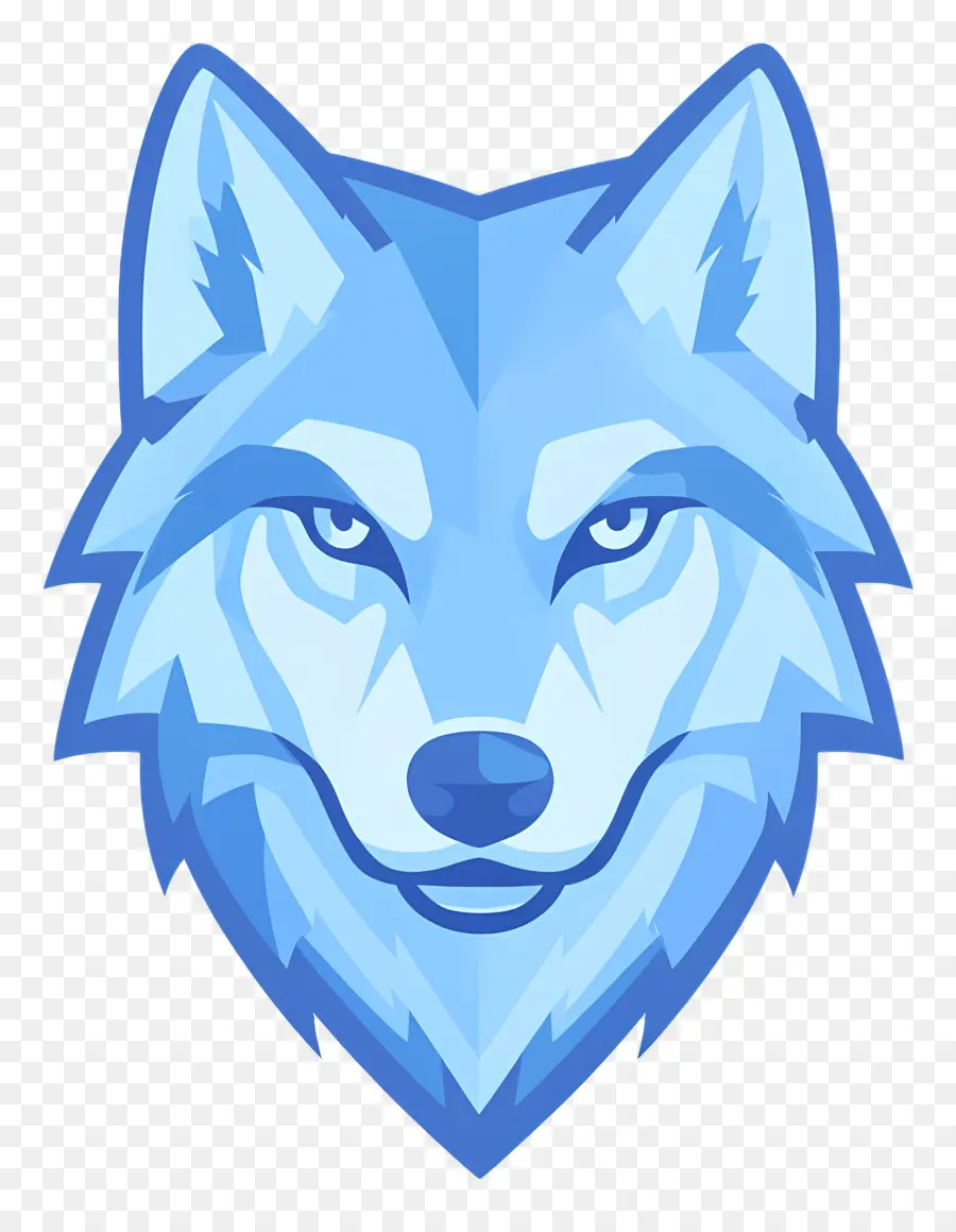 Visage De Loup，Loup De Dessin Animé Bleu PNG