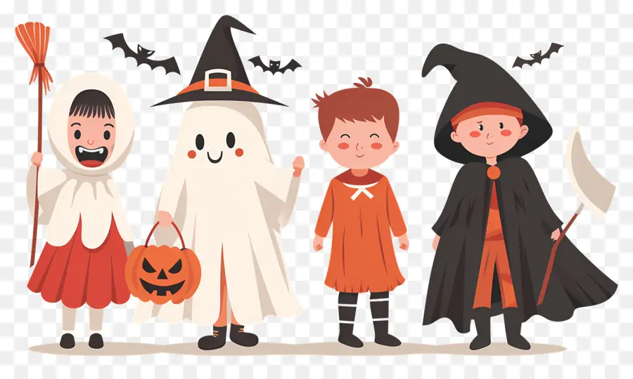 Enfants D'halloween，Déguisements D'halloween PNG