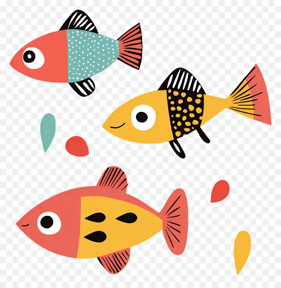 Dessin Animé De Poisson，Poisson Coloré PNG