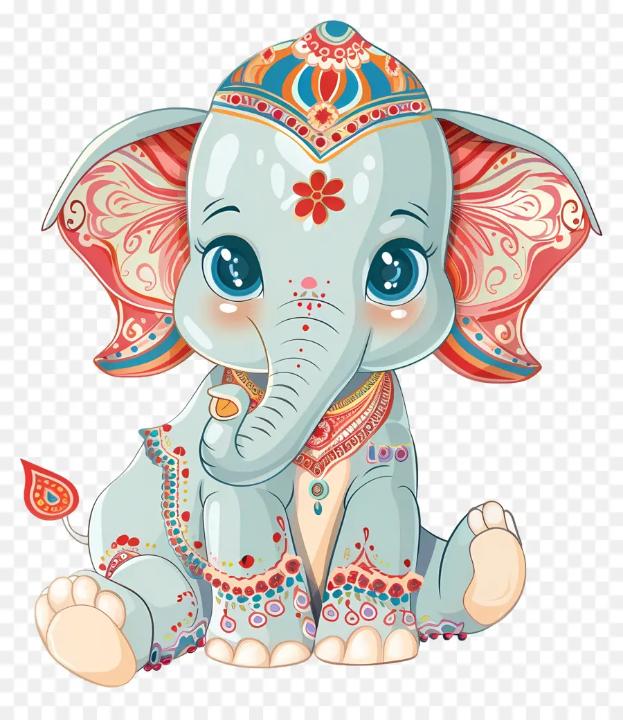 Éléphant Indien，Éléphant Décoré PNG