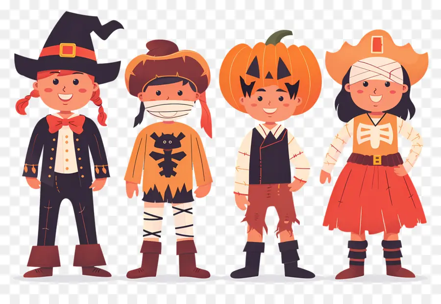 Enfants D'halloween，Enfants Déguisés PNG