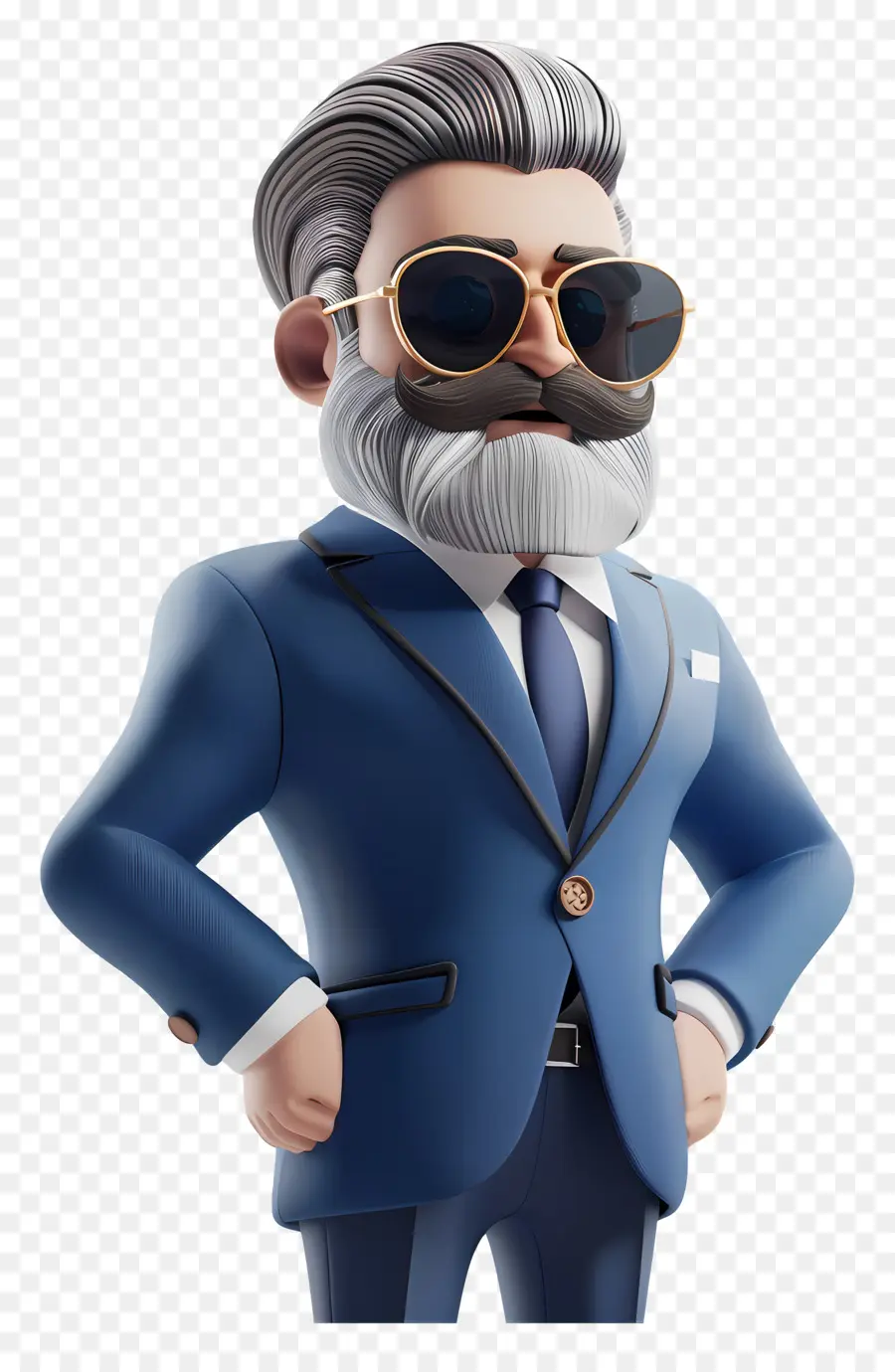 Homme Cool，Personnage 3d En Costume PNG