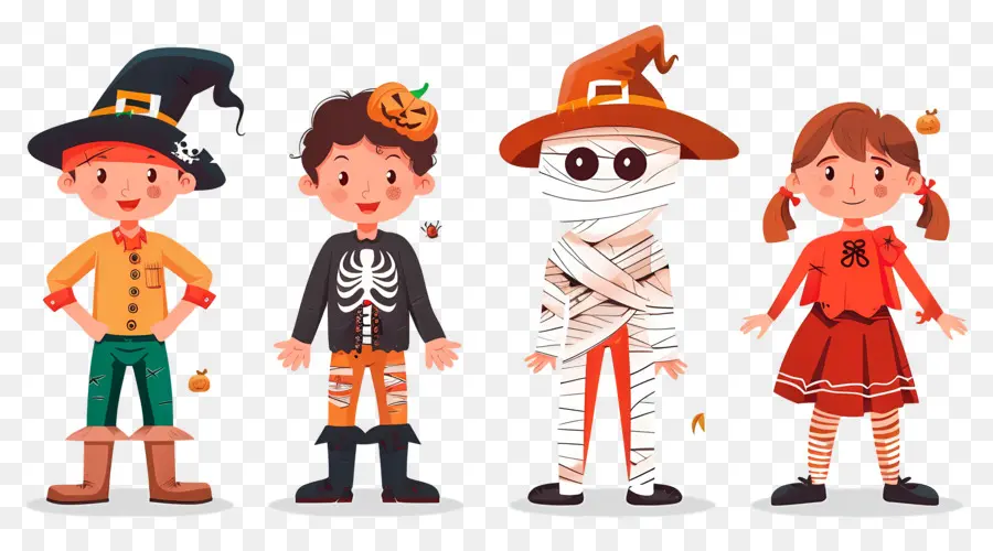 Enfants D'halloween，Déguisements D'halloween PNG