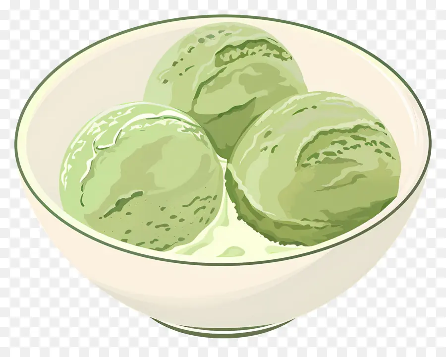 Glace Au Matcha，Glace Verte PNG