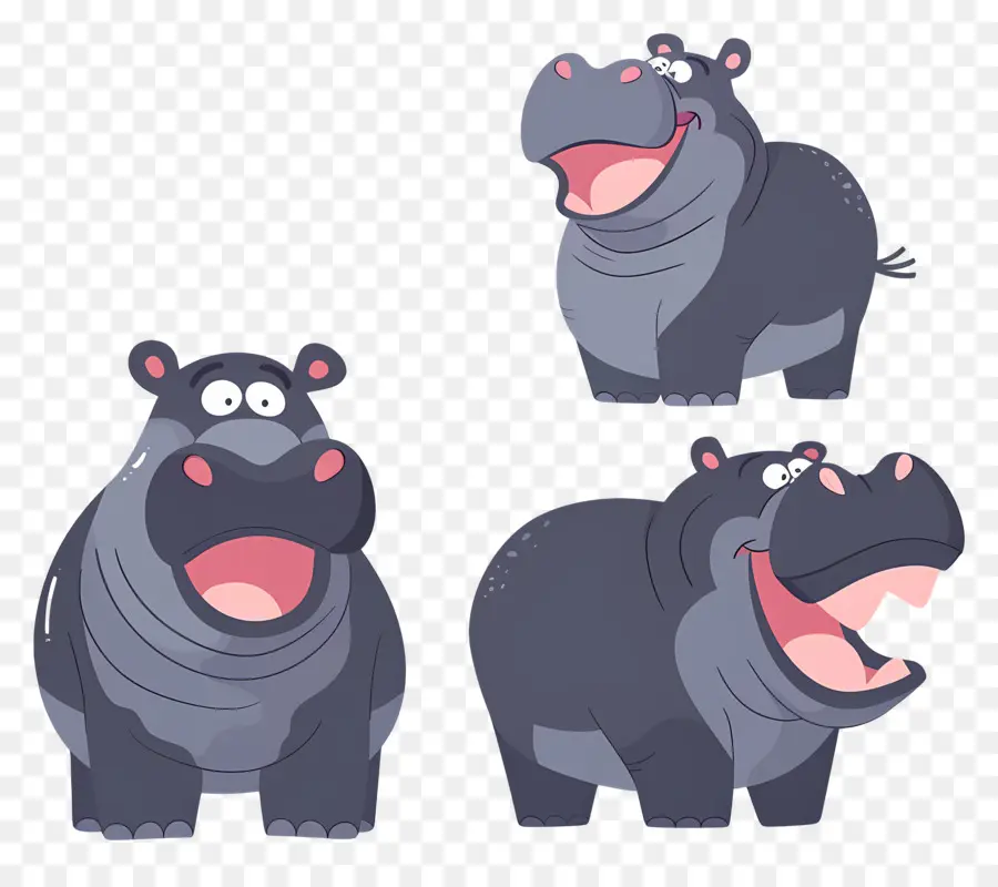 Hippopotame Mignon，Hippopotames Gris PNG