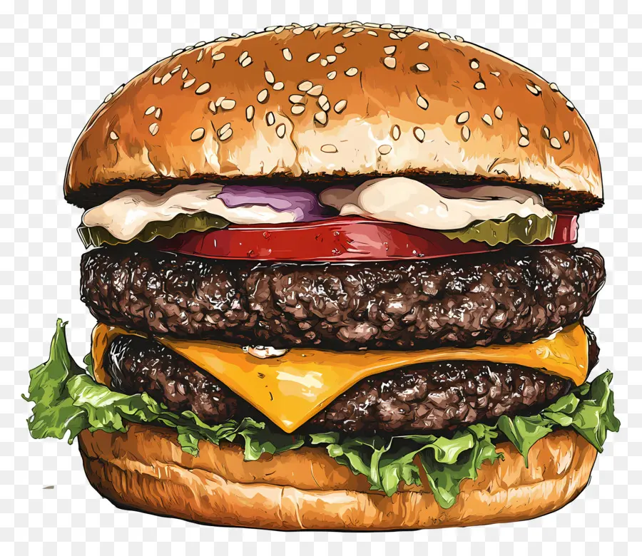 Burger De Boeuf，Hamburger PNG