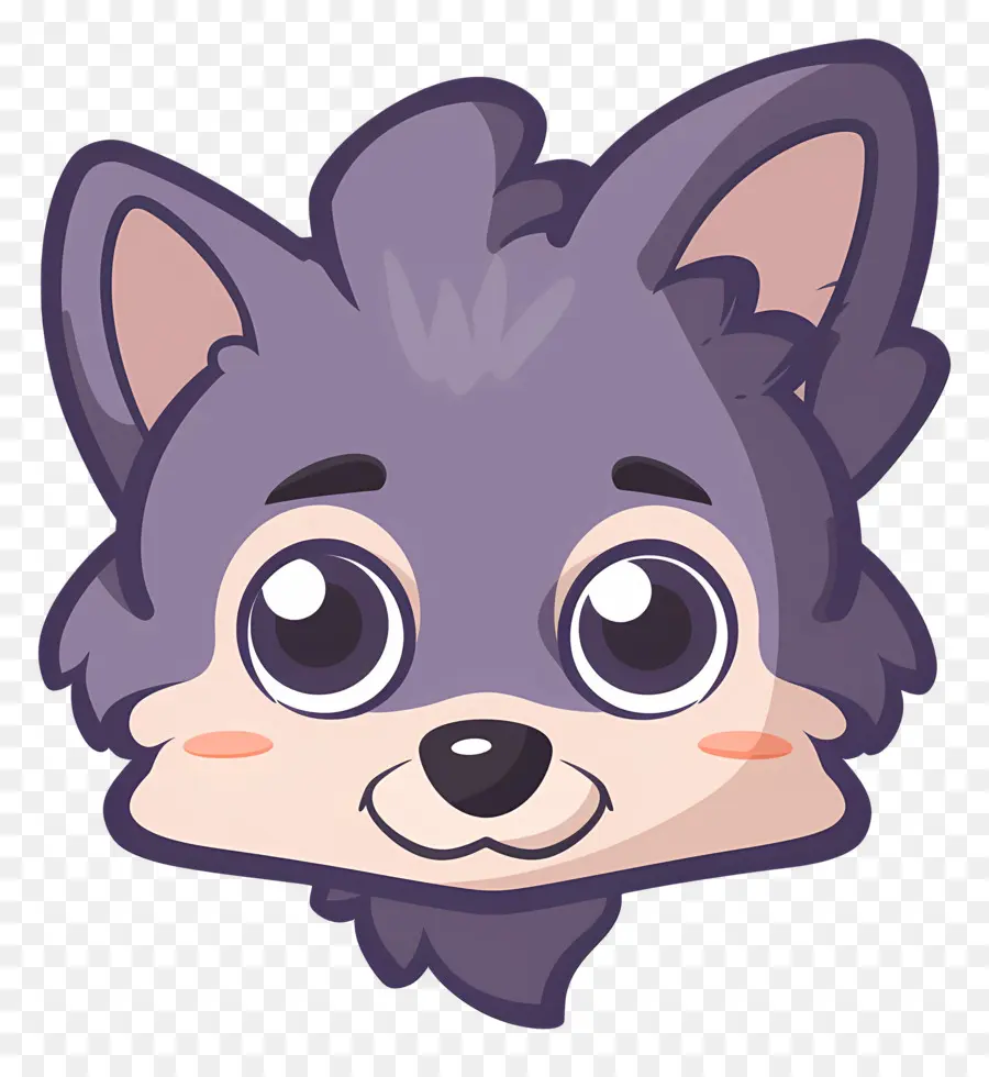 Tête De Loup，Loup Violet PNG