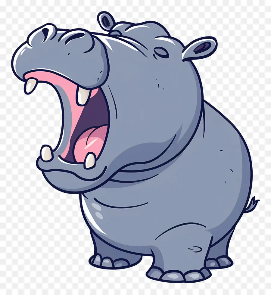 Hippopotame Mignon，Hippopotame Qui Bâille PNG