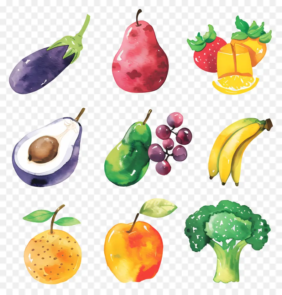 Fruits Et Légumes，En Bonne Santé PNG