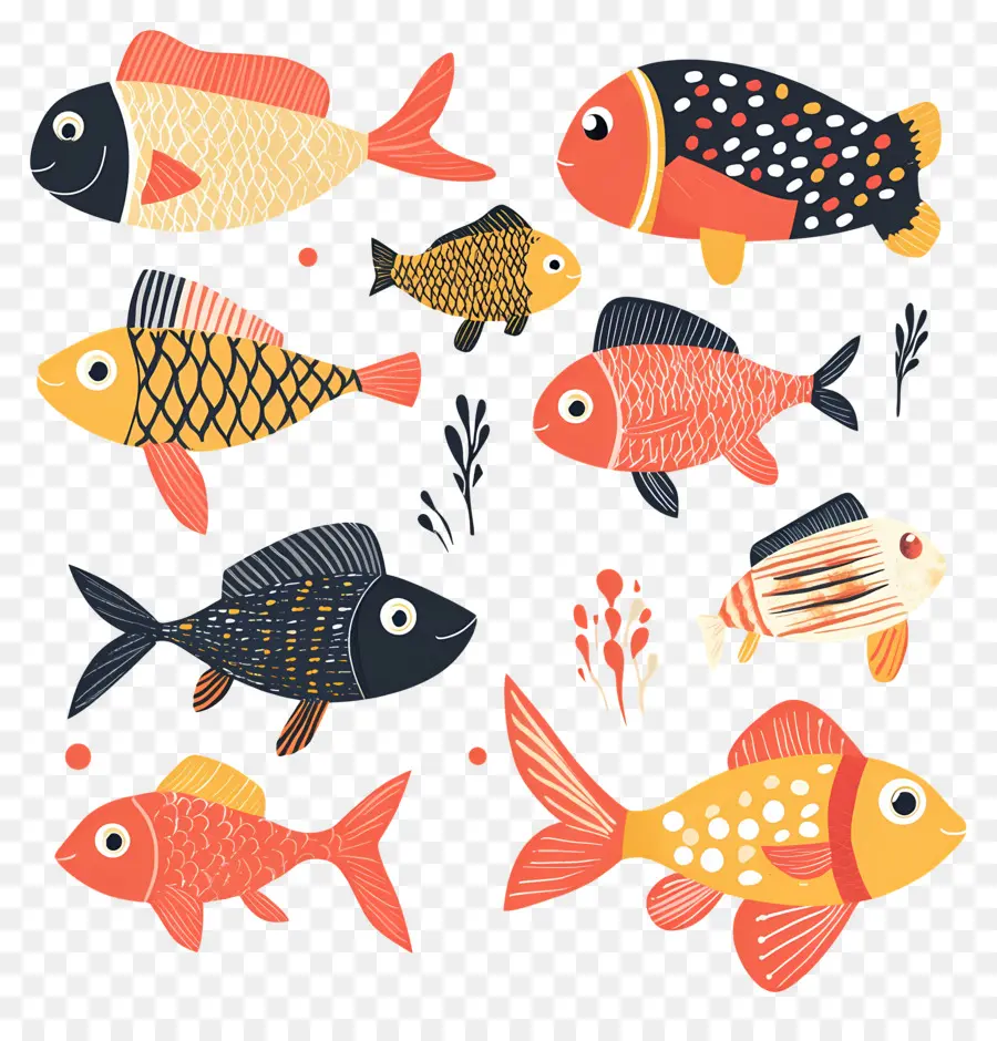 Dessin Animé De Poisson，Poisson Coloré PNG