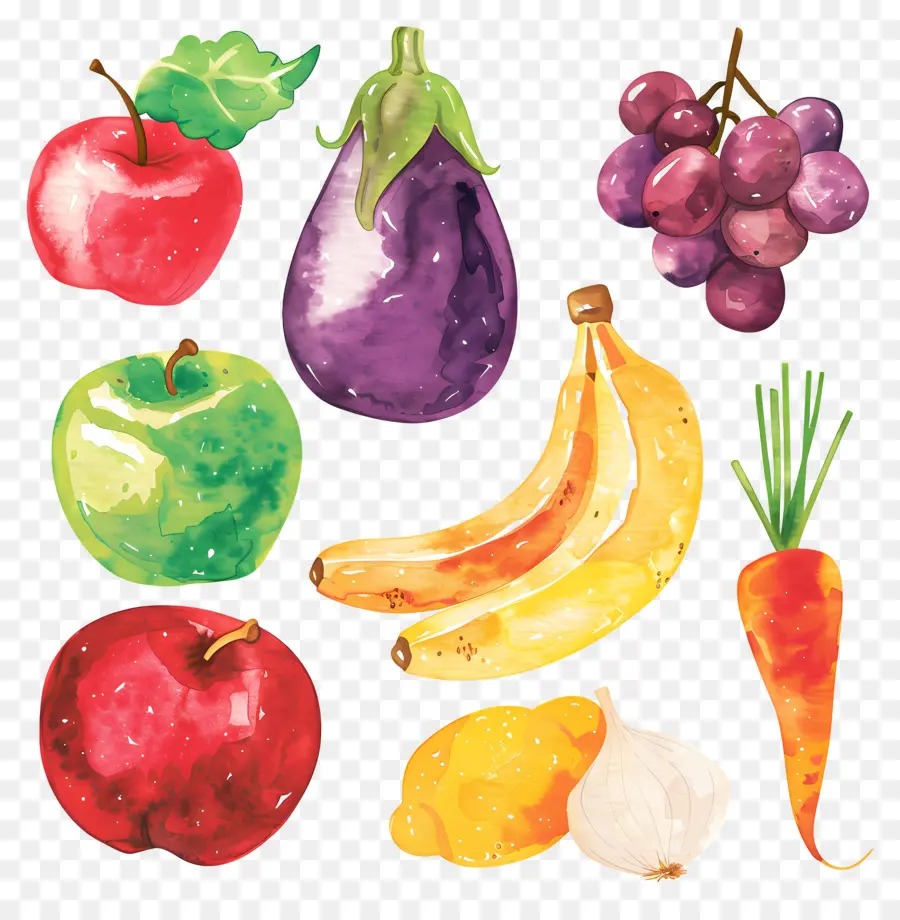 Fruits Et Légumes，Coloré PNG