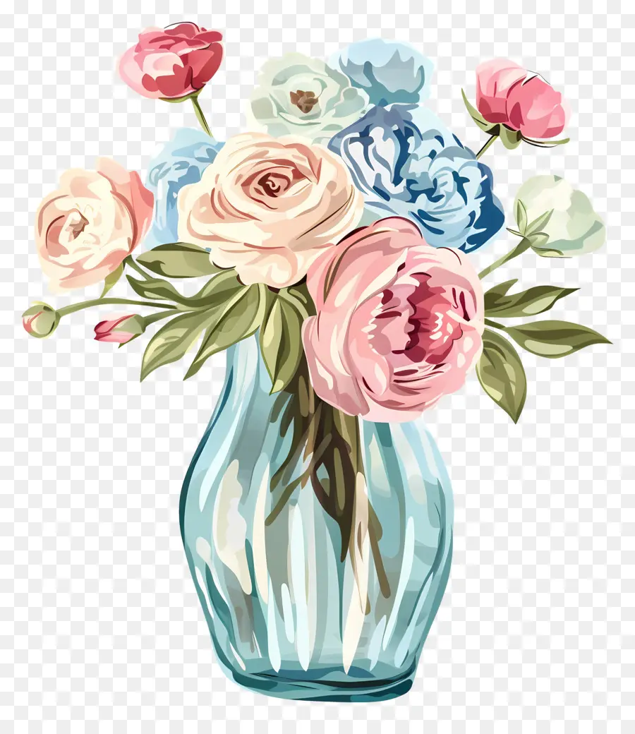 Fleurs Dans Un Vase，Fleurs PNG