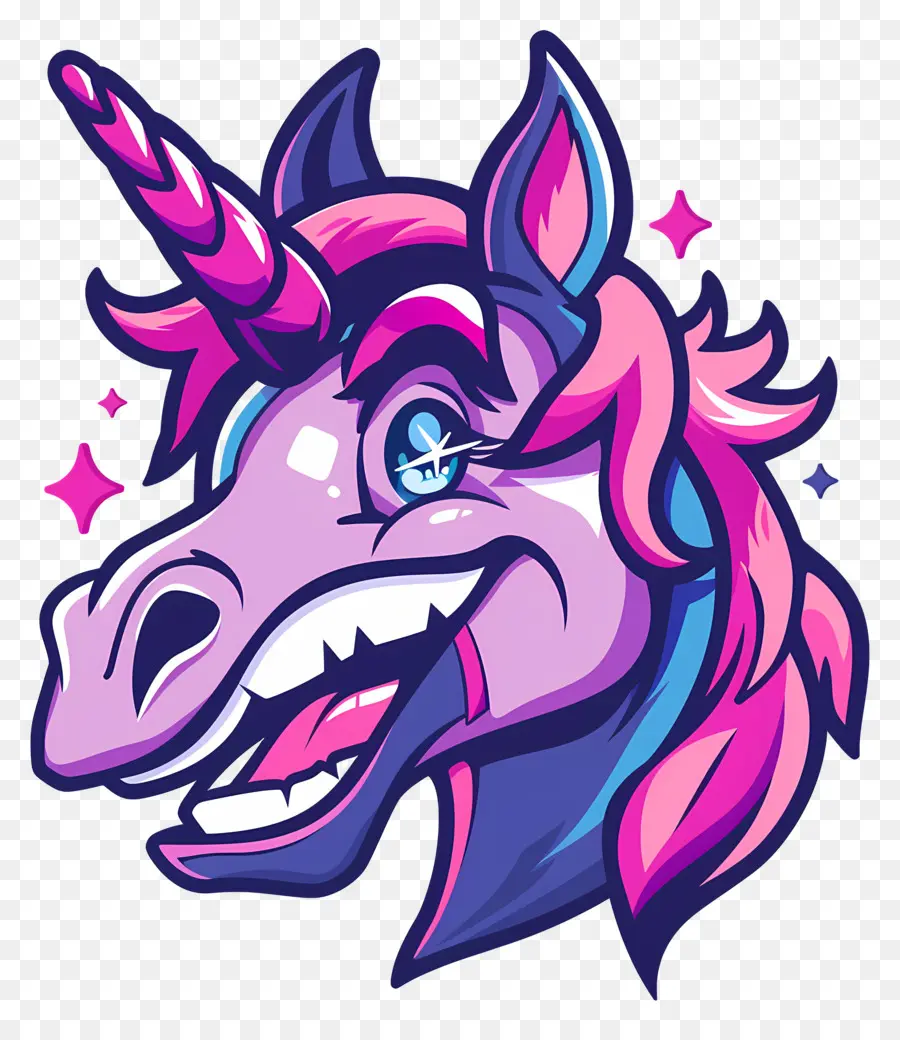 Tête De Licorne，Licorne De Dessin Animé PNG