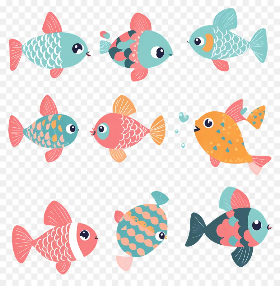 Dessin Animé De Poisson，Poisson Coloré PNG