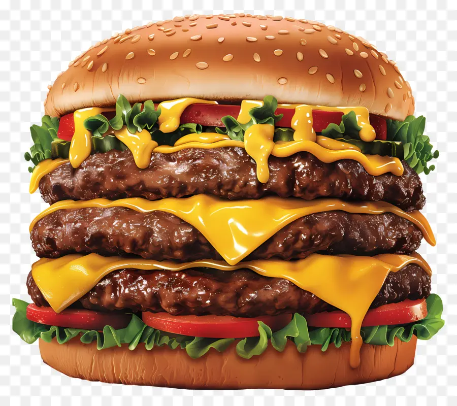 Burger De Boeuf，Double Cheeseburger PNG