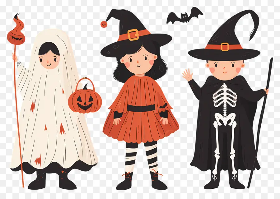 Enfants D'halloween，Déguisements D'halloween PNG