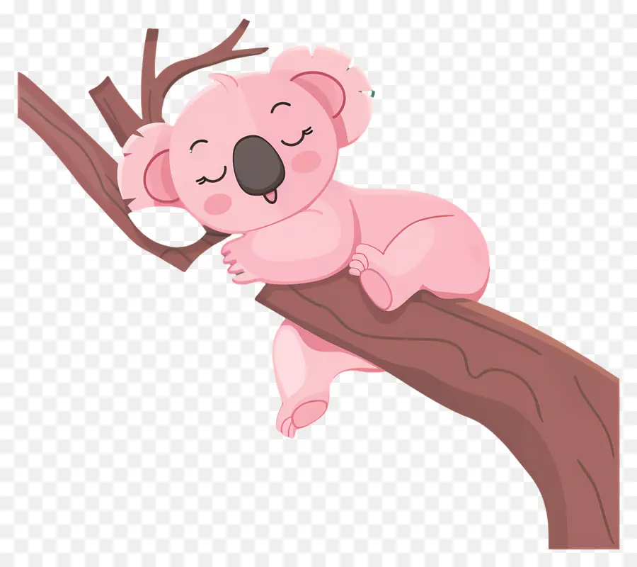 Koala Mignon，Koala Endormi Rose PNG