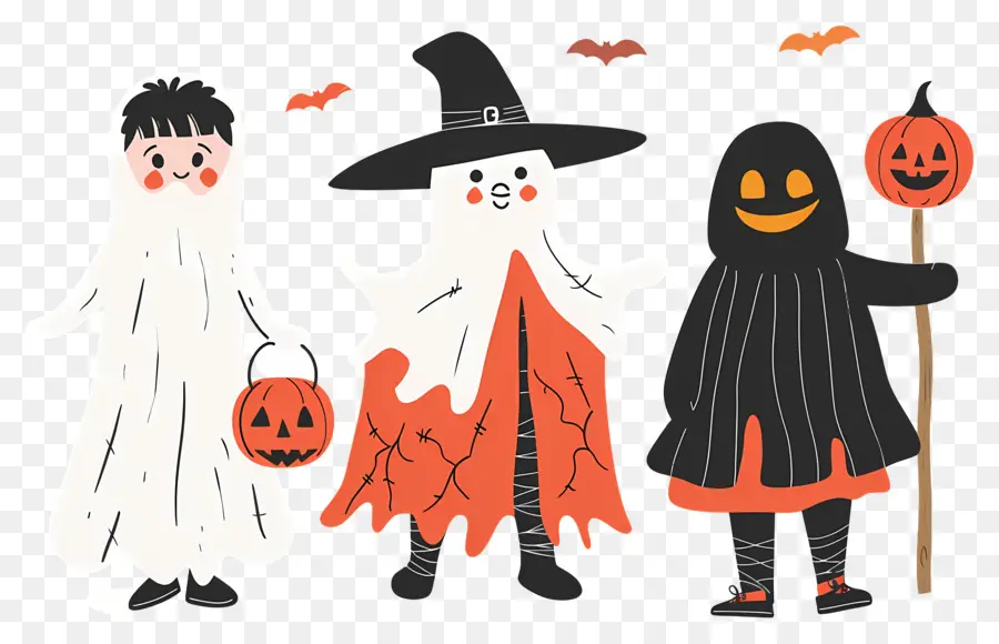 Enfants D'halloween，Déguisements D'halloween PNG