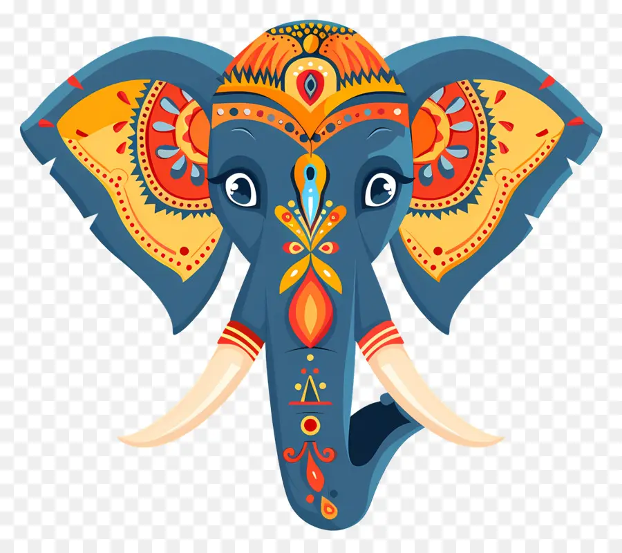 Éléphant Indien，Éléphant Décoratif PNG