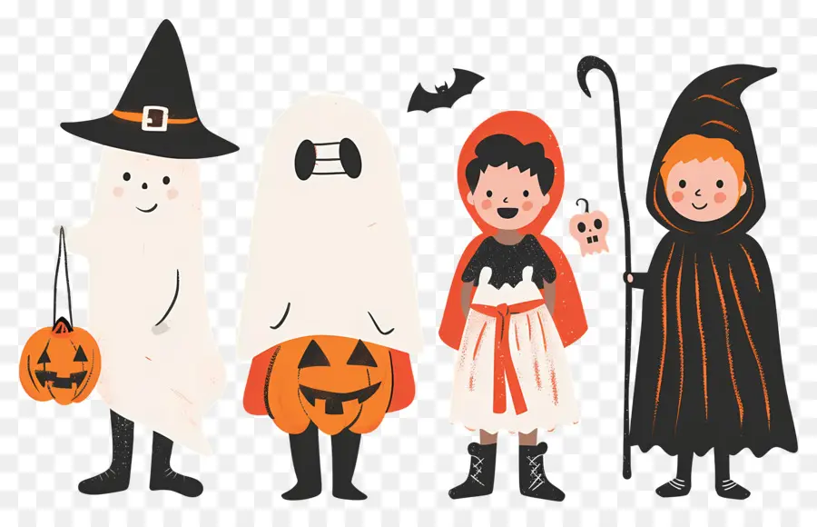 Enfants D'halloween，Déguisements D'halloween PNG