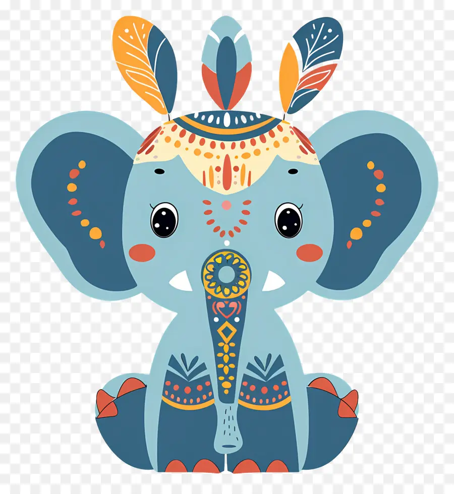 Éléphant Indien，Éléphant Décoratif PNG