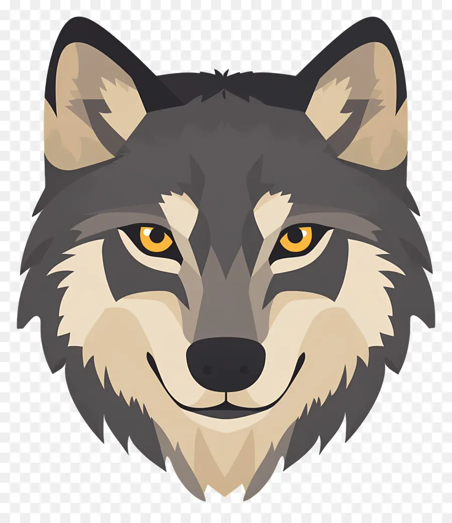 Tête De Loup，Loup Géométrique PNG