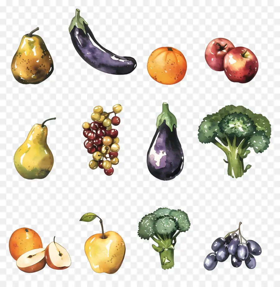 Fruits Et Légumes，En Bonne Santé PNG