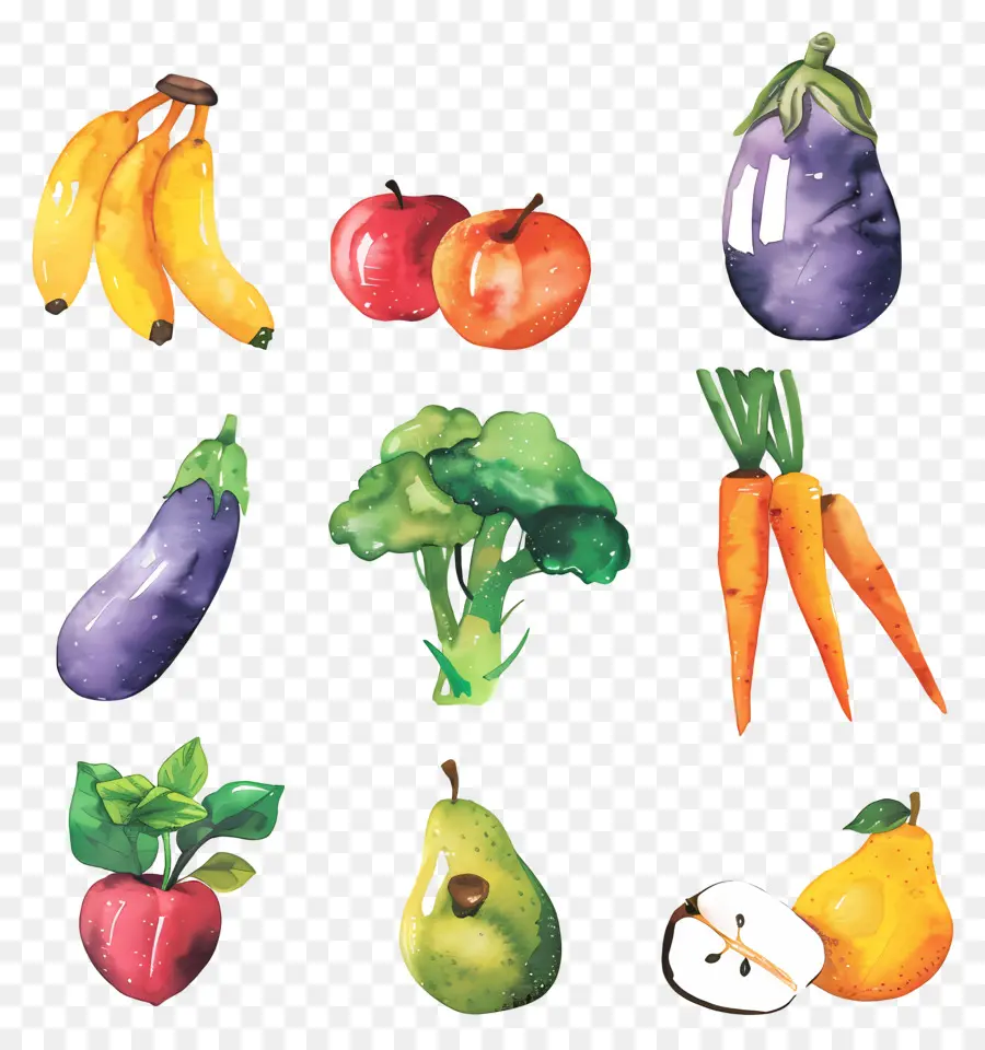 Fruits Et Légumes，En Bonne Santé PNG