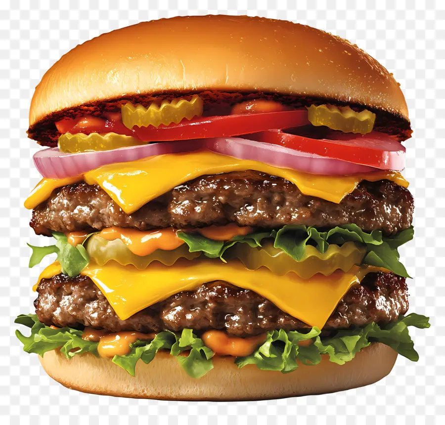 Burger De Boeuf，Double Cheeseburger PNG