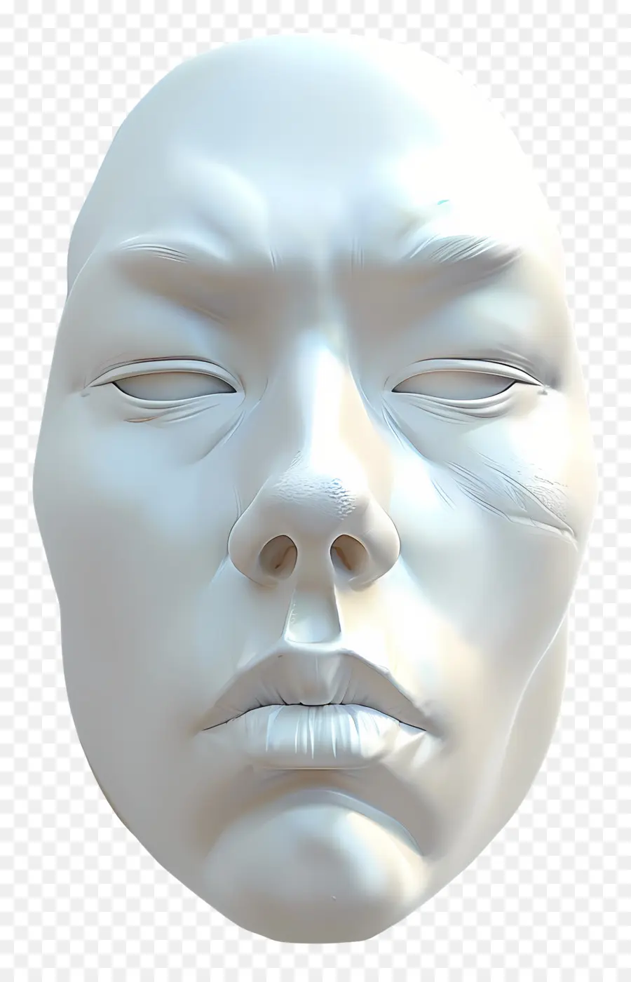 Visage D'homme，Sculpture De Visage Blanc PNG