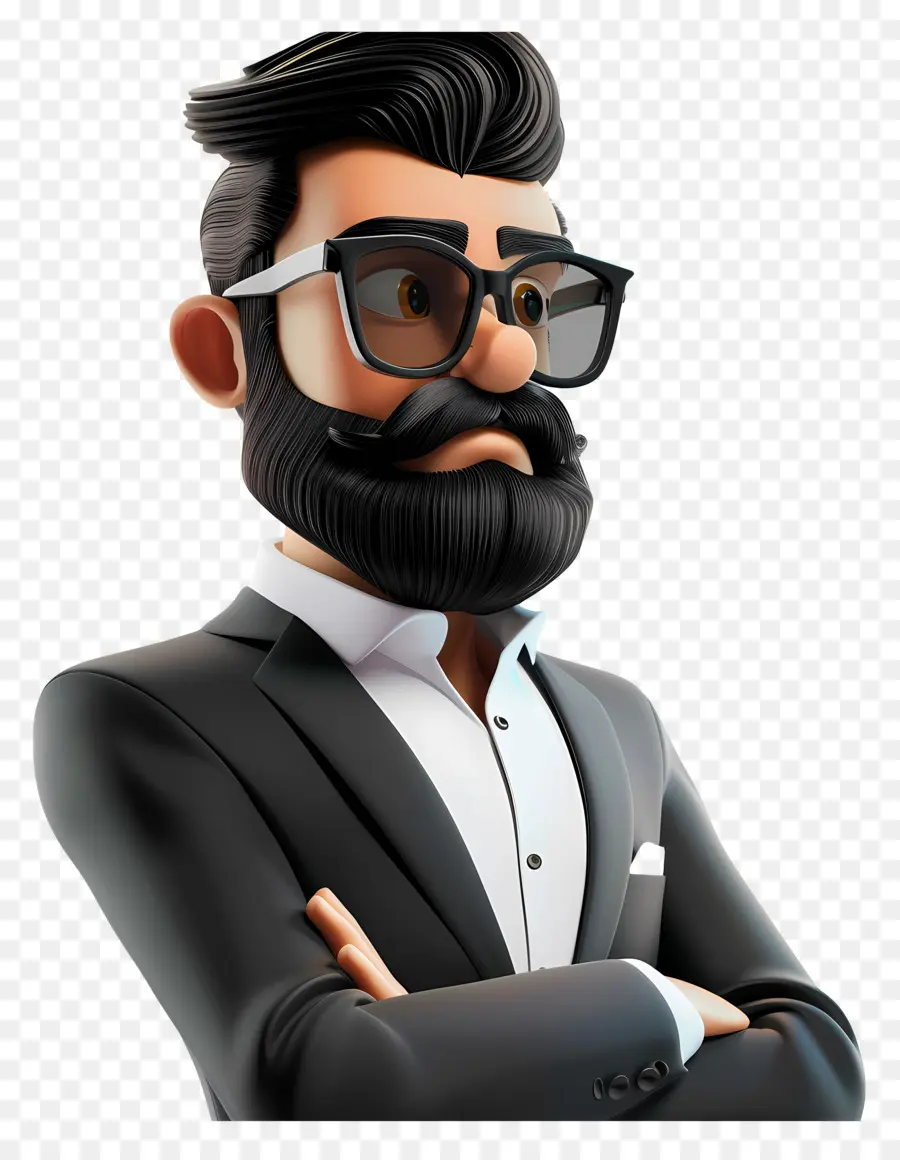 Homme Cool，Homme D'affaires De Dessin Animé PNG