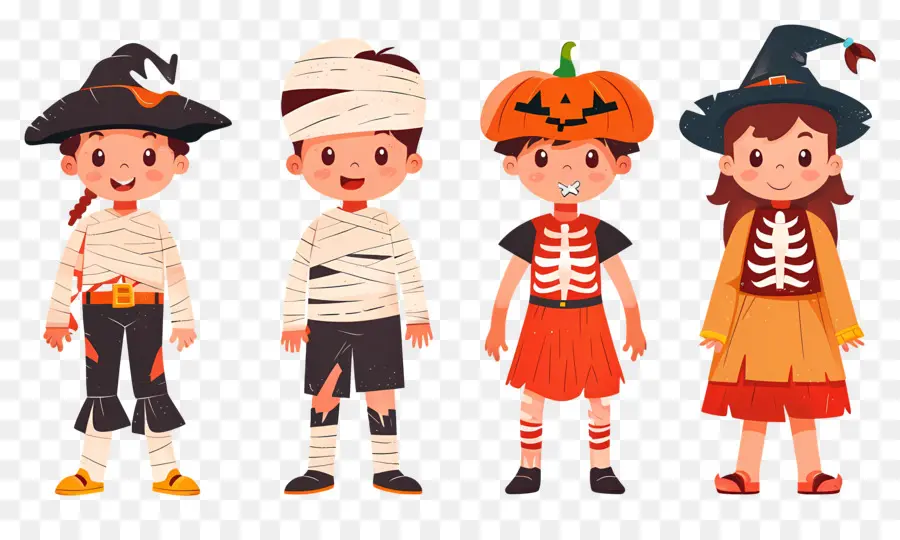 Enfants D'halloween，Déguisements D'halloween PNG