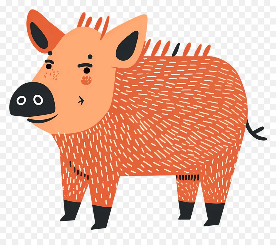 Sanglier Mignon，Sanglier Orange PNG