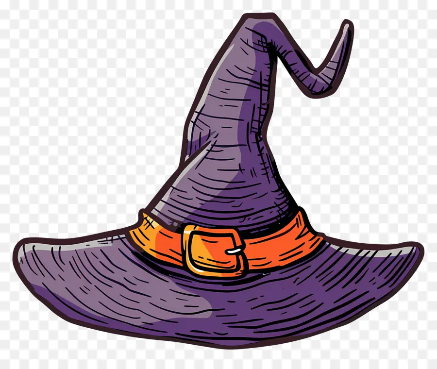 Casquette D'halloween，Chapeau De Sorcière Violet PNG